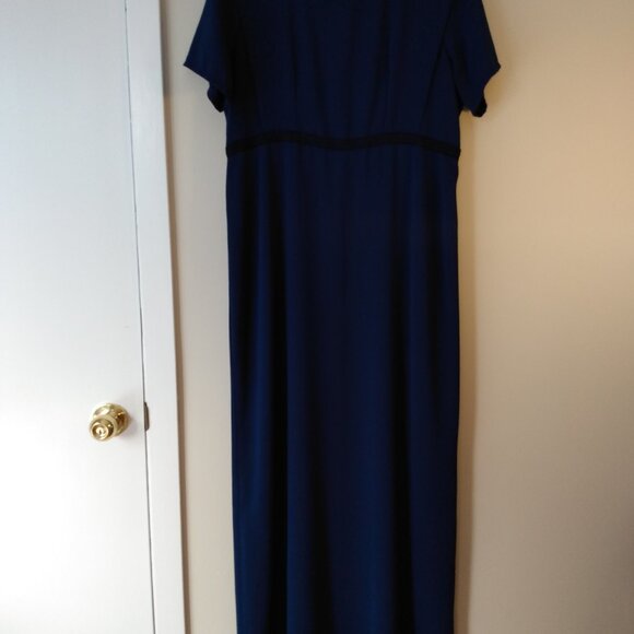 Amish Mennonite Cape Dress 40"B 32"W Blue with Black Lace Modest - Picture 4 of 10